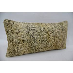 Beige 12x24 Pouces Laine Kantha Tapis Rustique Vintage Motif Oreiller Tissé Technique - Product Image 2