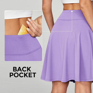 Falda de tenis para mujer con bolsillos, funcional y elegante, cintura elástica, opciones de marca personalizadas, ideal para atletas - Product Image 5