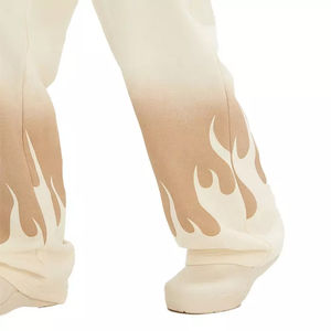 2024 Top Trending High Quality Casual Flared Track Pants Patchwork Elastic Waistband Mens Stacked Flare Sweatpants for Men - Product Image 2