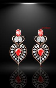 ชุดของขวัญแต่งงานสไตล์เกาหลีโรแมนติกเพทายสี่เหลี่ยมเพชรสีเหลืองทองสแตนเลสสำหรับหมั้นสร้อยคอ - Product Image 2