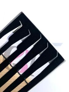 Pinzas para Extensión de Pestañas de Acero Inoxidable con el Mejor Diseño, Rectas, de 45 Grados, con Recubrimiento en Polvo de Doble Color, Antimagnéticas, de 90 Grados - Product Image 4