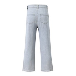 Cargo <b>jeans</b> <b>Men</b> Loose Straight Baggy Mopping pants hip hop Streetwear Skateboard Neutral denim <b>Wide</b> <b>Leg</b> Denim pants - Product Image 2