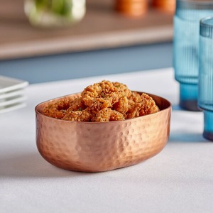 Tazón Ovalado para Servir de Aluminio Martillado - Product Image 1