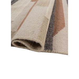 Alfombras de Lana Tejidas a Mano Indusbar Gold Flat Weaves, Alfombras Rectangulares Abstractas de Yute para el Hogar, Dormitorio, Pasillo - Modelo ADWV-13040 - Product Image 2