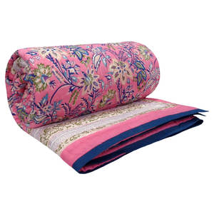 Nuevas tendencias, puntos de venta de fábrica, mantas pesadas, bloque de mano tradicional indio, estampado de algodón suave, gasa Dohar, tamaño Queen a la venta - Product Image 1