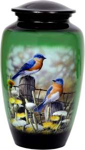 Urna Funeraria Moderna para Cenizas de Adultos, Diseño de Aves, Urna de Metal Hecha a Mano, Grande, 3.5 Litros, Florero de Mesa, Precio al por Mayor - Product Image 3