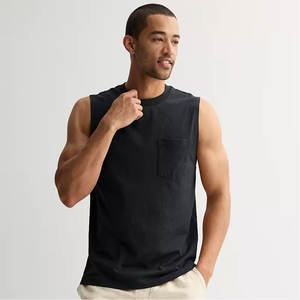 Camiseta sin mangas para hombre, camiseta ligera informal de verano con cuello redondo, camiseta sin mangas holgada, camiseta sin mangas básica - Product Image 6