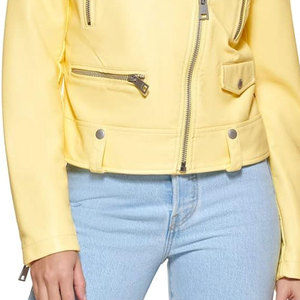 Vestes universitaires en peau de mouton pour moto, couleurs personnalisées, col montant réglable, coupe ajustée, imprimées, vintage, manches amovibles, imitation cuir - Product Image 6