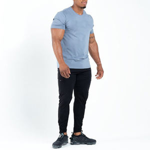 T-shirt en coton personnalisé pour hommes Fitness Tall Men Tee Shirt Blank Slim Fit Big Size Short Sleeves Tee Shirts Vente en gros - Product Image 4