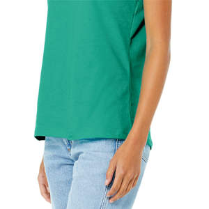 100% Airlume Combed Ring Spun Cotton 32 Single 4.2 oz <b>Teal</b> Womens Relaxed Jersey Short Sleeve T-Shirt Eco-Friendly Appliques - Product Image 5