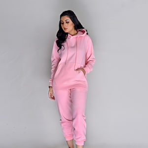 Conjunto Deportivo de Invierno Personalizado 100% Algodón con Capucha y Pantalones Jogger, Ropa Deportiva de Entrenamiento al por Mayor, Chándal de 2 Piezas para Mujer - Product Image 1