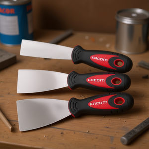 Ensemble de 3 spatules flexibles en acier inoxydable Facom pour applications de couteaux à mastic - Product Image 3