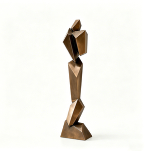 Custom Handcrafted Angular Artwork Unique Geometric Sculpture Stainless Steel Bronze for Luxury Interiors-Metal <strong>Crafts</strong> for - Product Image 3