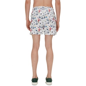 Short de bain uni imprimé en 3D à la mode pour hommes de grande taille avec cordon de serrage élastique - Product Image 3