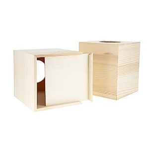 กล่องทิชชู่ไม้สี่เหลี่ยมตกแต่งบ้าน - Product Image 1