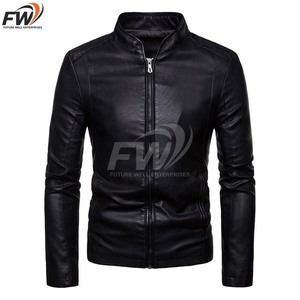 Veste en cuir pour homme OEM, faible MOQ, haute qualité, vêtement d'extérieur de luxe contemporain avec design élégant, finition soignée et coupe moderne - Product Image 1