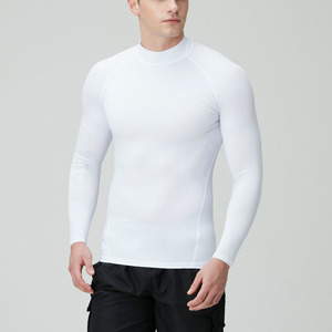 Camiseta de Surf de compresión de secado rápido para hombre, protección contra erupciones de manga larga, protección UV para playa, MMA, gimnasio, deportes acuáticos, diseño transpirable - Product Image 5