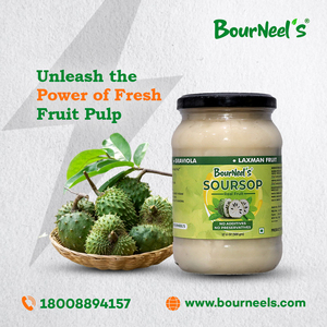 Tarro de pulpa de fruta de Guanábana 500GM Graviola Laxman Phal sin aditivos sin conservante súper fruta vitamina C - Product Image 5