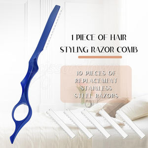 Peine texturizador de maquinilla de afeitar para adelgazar el cabello duradero con mango cómodo y hoja afilada para estilistas profesionales - Product Image 4