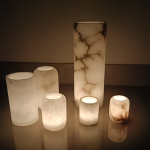 Portavelas de piedra de ónix con diseño personalizado único Precio al por mayor Decoración de lujo para el hogar Excelencia artesanal con envío rápido - Product Image 1