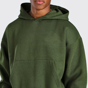 100% Cotton Boxy Fit <b>Hoodie</b> for Mens Blank High Quality Heavyweight Custom logo Pullover Hoodies OEM - Product Image 3