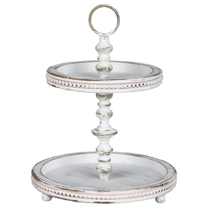 Bandeja de cuentas de 2 niveles de madera moderna de diseño personalizado para mesa de comedor decoración de granja exhibición de frutas Vacaciones de Navidad-uso doméstico - Product Image 6