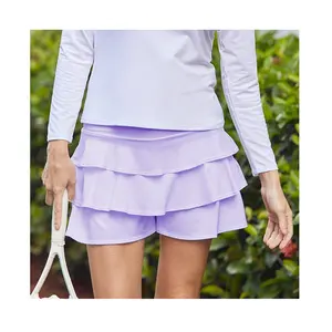 purple court design girl skirts sports skort with pocket golf wear outfit activewear custom logo high quality women tennis short