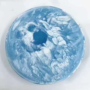 Cuenco de tierra de resina hecho a mano pequeño superventas Color azul con diseño único de cielo para fiestas - Product Image 1