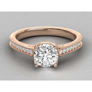 Bague solitaire en or 14 carats pour femmes avec diamant de laboratoire - Product Image 6