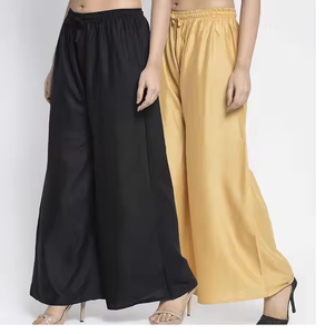 Pantalon Palazzo d'été élégant pour femmes personnalisé en gros respirant rayonne lin coupe ample pour le confort quotidien - Product Image 2