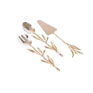 Ensemble de couverts de mariage en acier inoxydable plaqué or artisanal poli miroir de luxe, couteau à gâteau pour fête d'anniversaire - Product Image 6