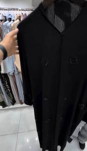 Abaya de style Dubaï, travail artisanal de qualité supérieure, élégante, modeste, vêtements traditionnels musulmans pour femmes avec accessoire inclus - Product Image 3