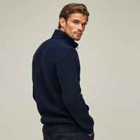 Cardigan en maille pour homme, col en V boutonné, coupe ample et oversize, design tricoté, fermeture éclair, anti-boulochage, viscose/coton, collection automne