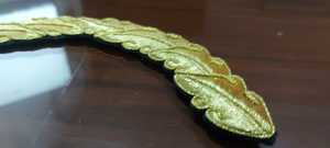 OEM Peak Cap bordado trenzado EE. UU. bordado a mano doble hoja de roble pico con y oro lingotes hojas bordado visera Cap - Product Image 4