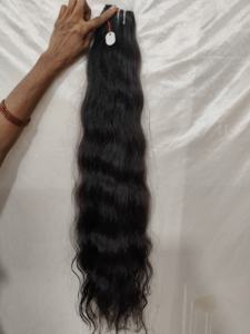 Extensions de cheveux vierges ondulés indiens bruts à cuticules alignées Paquets de cheveux bruts humains de haute qualité - Product Image 2