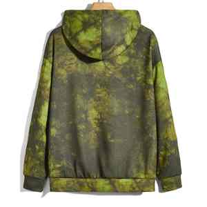 Chándal teñido con lazo para hombre de mejor diseño transpirable cómodo con capucha con el mejor servicio de fabricación OEM chándal teñido con lazo - Product Image 2