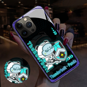 Coque de téléphone portable lumineuse activée par la voix suit la musique couverture mobile accessoires de téléphone pour iPhone15 i14 Pro <span class=keywords><strong>max</strong></span> 13 12 xr <span class=keywords><strong>xs</strong></span> <span class=keywords><strong>max</strong></span> - Product Image 1