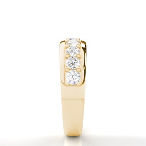 Anillo Vintage de Media Eternidad con Diamantes Cultivados en Laboratorio de 0.90 Quilates, Engaste Pavé, Oro Amarillo/Blanco/Rosa de 14K/18K, Certificado IGI/SGL, para Mujer - Product Image 2