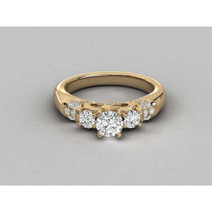 Bague solitaire en or 18 carats pour femmes avec diamant de laboratoire - Product Image 6