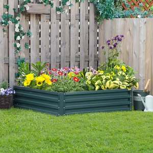 Modern Style <b>Square</b> Raised Garden Bed Customized OEM ODM Galvanized Steel Flower <b>Pot</b> Factory Price Outdoor Home Gardening - Product Image 2