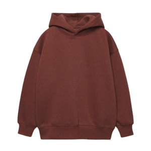 Sweat à capuche unisexe en molleton de coton épais, couleur unie, style streetwear, pour l'hiver, vente en gros - Product Image 1