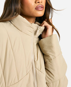 Vente en gros Prix abordable Veste matelassée à manches longues style Hip Hop sans capuche Veste bulle à col montant avec logo imprimé personnalisé - Product Image 6