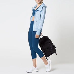 Sweats à capuche tricotés pour femmes sur mesure col à capuche et logo avant disponibles en couleurs unies-Vente en gros prix gym sweats à capuche ajustés - Product Image 5