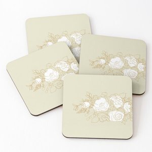 Tabletop Protection Custom Wood Coasters for Wholesale Acrylic Creative Designs Japan Style Craft Coasters 4 Pcs Set From India - Product Image 1