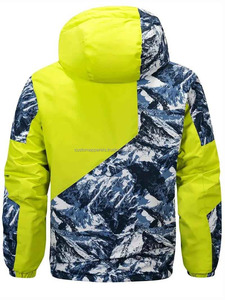 Chaqueta de esquí para hombre con forro polar tipo patchwork, impermeable, de alta visibilidad y con capucha para invierno. - Product Image 6