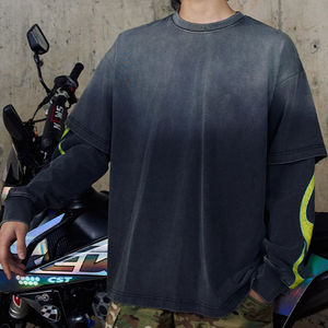 Colección para hombre, Sudadera con capucha de lavado ácido de gran tamaño personalizada, Sudadera con capucha de algodón pesado, cuello con capucha de algodón de punto 100% - Product Image 3