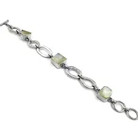 Pulsera de Plata 925 con Piedra Lunar para Mujer, Cierre en T Elegante, Joyería para Uso Diario y Regalos