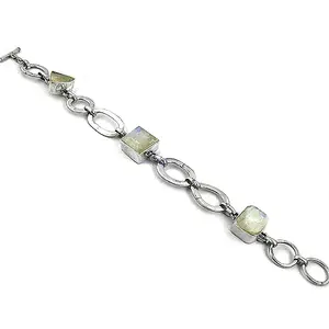 925 Silver Women's Moonstone Statement Bracelet Elegant <b>Crystal</b> Bangles Jewelry - Product Image 3
