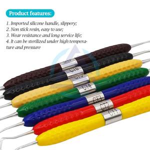 Dental Tool Restoration <b>Spatula</b> Resin Filler Aesthetic Restoration Kit <b>Silicone</b> Handle Dentistry Dental set surgical instruments - Product Image 6