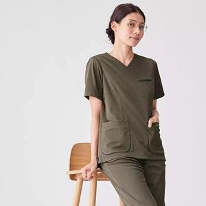 Spandex Stretch Uniforme Soins Infirmiers Scrubs Uniformes En Gros Hôpital Uniforme Médical Scrubs Top - Product Image 1